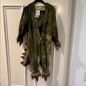 Hooded Green Dinosaur Costume, toddler